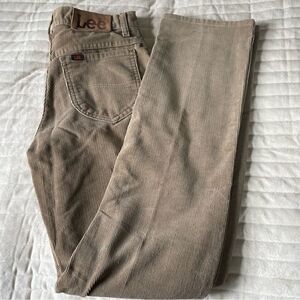 Lee Vintage Tan/Lt Brown Corduroys Size 29x32 United Garment Workers of America